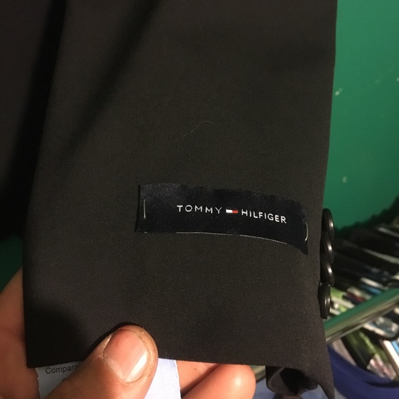 Tommy Hilfiger NWT Blazer Slim Fit 42r Black $325 - Picture 3 of 5